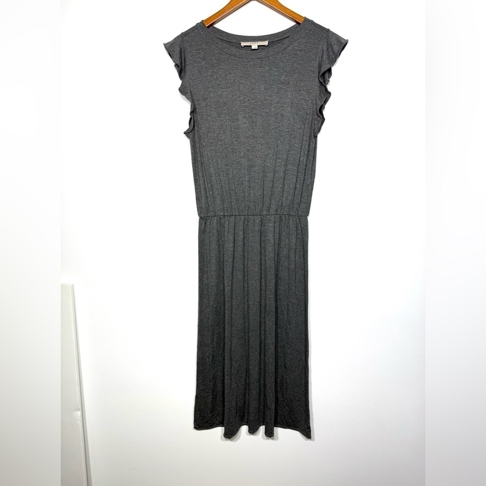 Loft Ruffle Sleeve Jersey Knit Dress